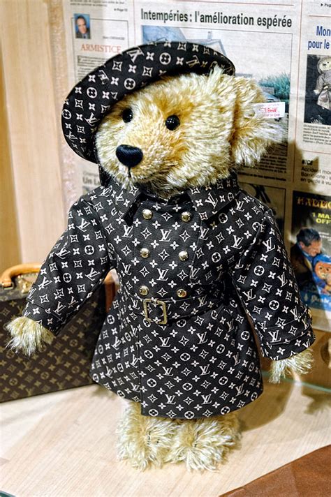 louis vuitton bear charm|Louis Vuitton steiff teddy bear.